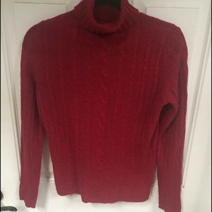 Cashmere lightweight sweater deep red